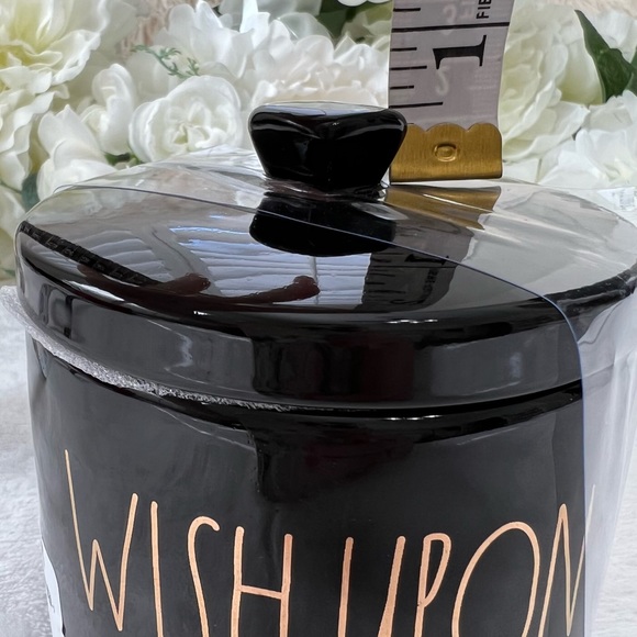❌SOLD❌ Rae Dunn | NWT WISH UPON A STAR Ceramic Canister in Black and Gold - Picture 12 of 13